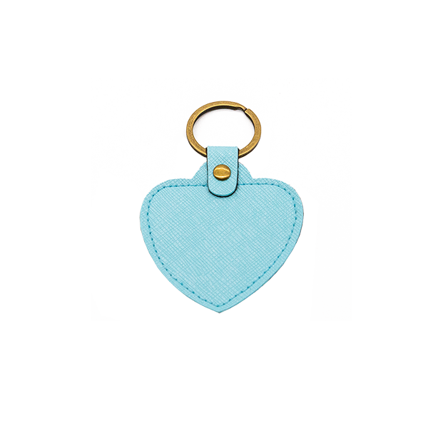 baby blue heart key chain